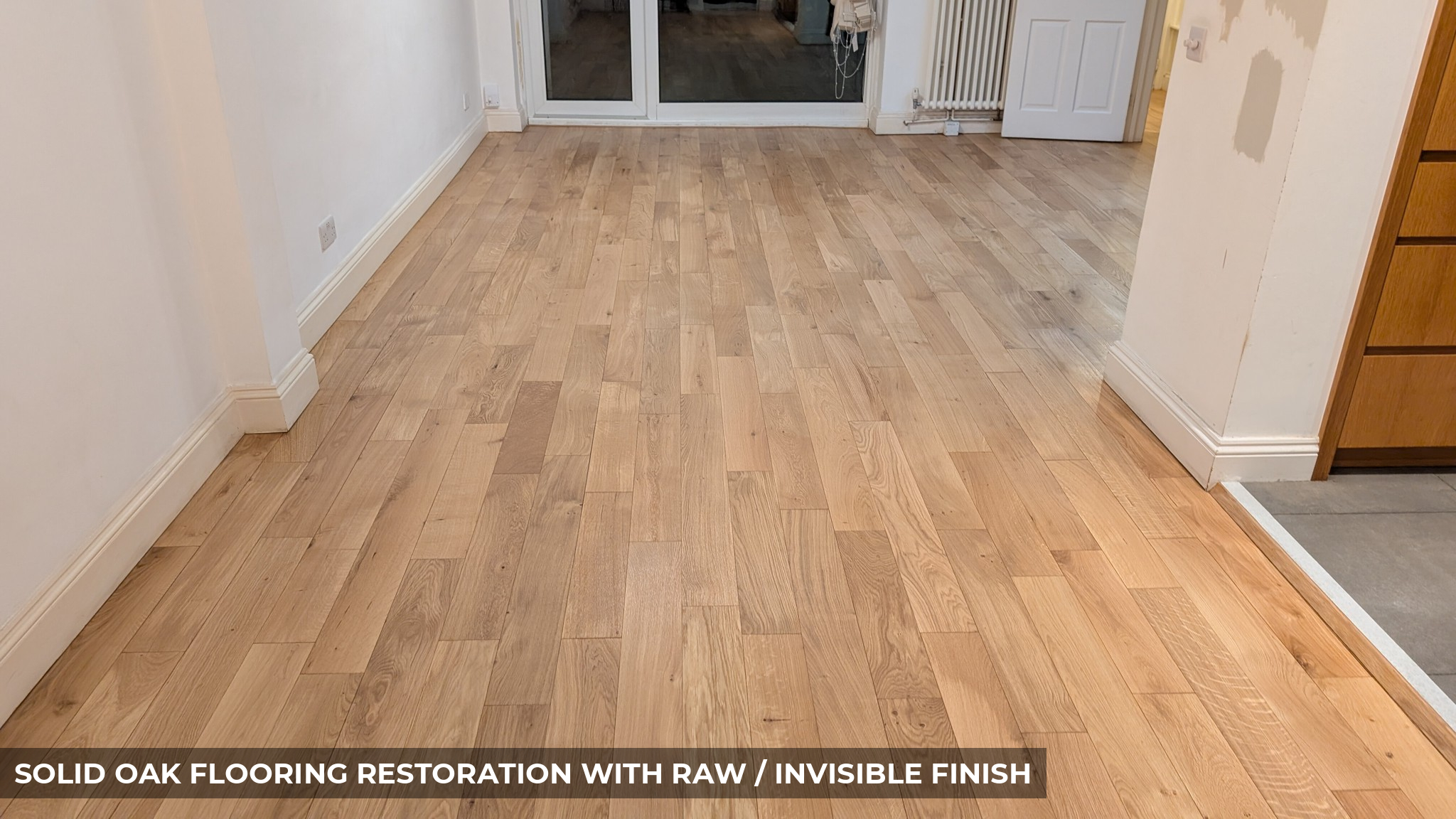 Solid Oak Flooring Restoration with Raw / Invisible Finish in Putney, SW15