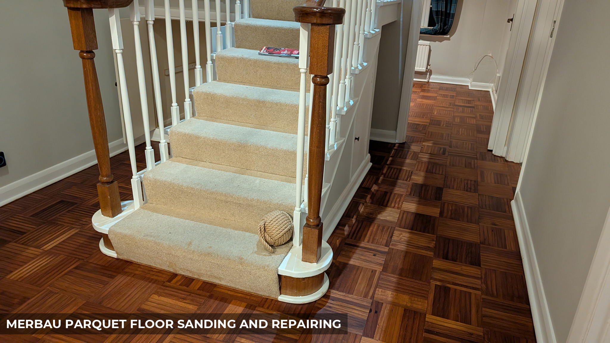 Merbau Parquet Flooring Restoration in Kingston, KT1, KT2