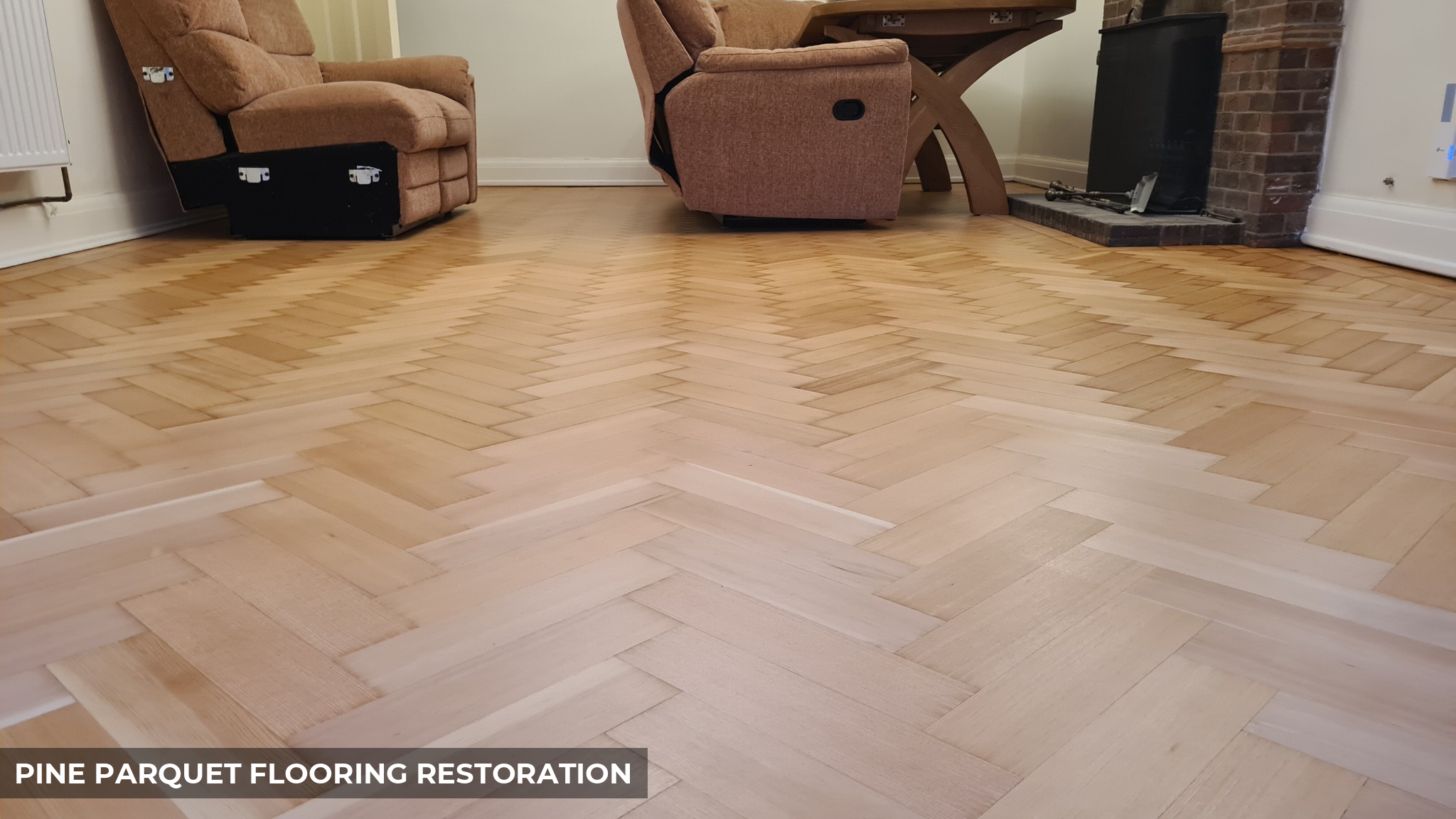 Pine Parquet Flooring Restoration in Epsom